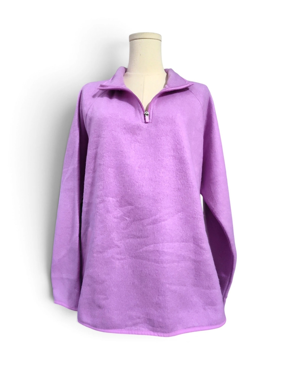 🆕 Tek Gear Essential Fleece Pullover Ultra-soft Quarter Zip Purple Pink XXL Nwt - Picture 8 of 10